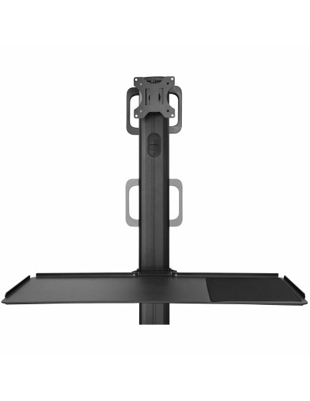 StarTech.com Scrivania sit stand - Postazione di lavoro mobile con supporto per monitor, CPU PC, ripiano per tastiera -