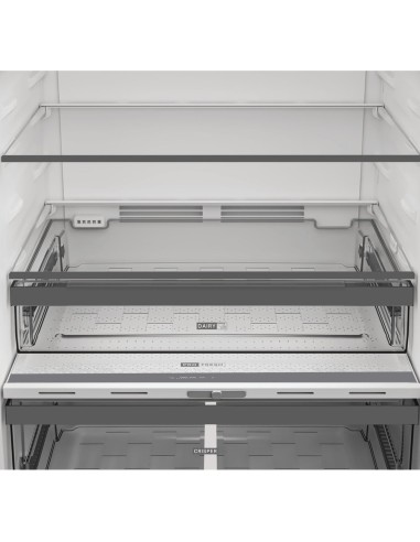 Whirlpool WHD2 6552 X4E Frigorifero doppia porta a libera installazione, Dual no frost, 78cm, Classe E, Pearl Inox, 37 dbA, h