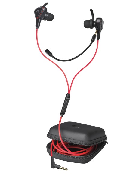 Trust TRU GXT 408 Auricolare Cablato In-ear Gaming Nero, Rosso
