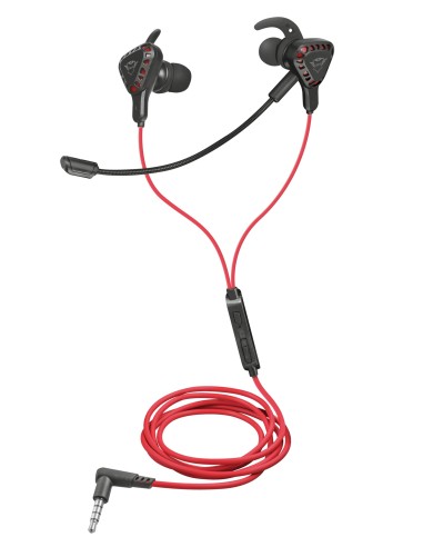 Trust TRU GXT 408 Auricolare Cablato In-ear Gaming Nero, Rosso