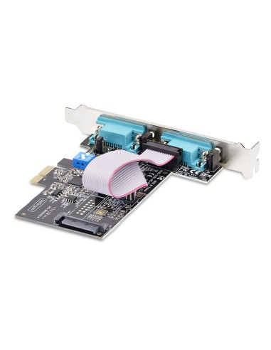 StarTech.com Scheda Seriale PCIe a 2 porte, scheda PCI Express a doppia porta RS232 RS422 RS485 (DB9), staffe a basso profilo