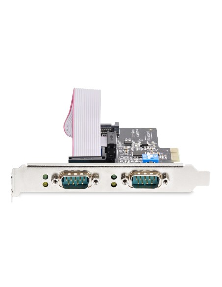 StarTech.com Scheda Seriale PCIe a 2 porte, scheda PCI Express a doppia porta RS232 RS422 RS485 (DB9), staffe a basso profilo