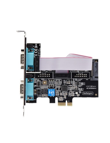 StarTech.com Scheda Seriale PCIe a 2 porte, scheda PCI Express a doppia porta RS232 RS422 RS485 (DB9), staffe a basso profilo