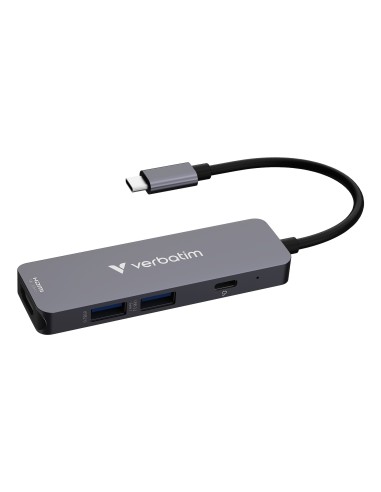Verbatim 32155 hub di interfaccia USB 3.2 Gen 1 (3.1 Gen 1) Type-C 5000 Mbit s Grigio