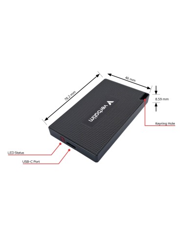Verbatim 32031 unità esterna a stato solido 1 TB USB tipo-C USB 3.2 Gen 2x2 Grigio