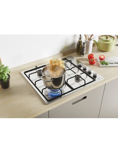 Candy Idea CHW6LX Acciaio inox Da incasso 60 cm Gas 4 Fornello(i)