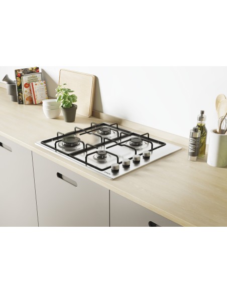 Candy Idea CHW6LX Acciaio inox Da incasso 60 cm Gas 4 Fornello(i)