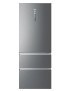 Haier 3D 70 Serie 3 HTOPMNE7193 Libera installazione 450 L E Platino, Acciaio inox