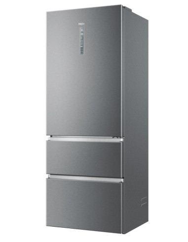 Haier 3D 70 Serie 3 HTOPMNE7193 Libera installazione 450 L E Platino, Acciaio inox