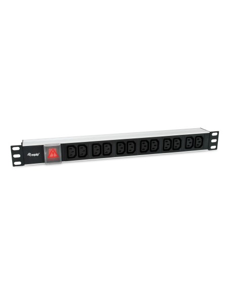 Equip 333318 unità di distribuzione dell'energia (PDU) 12 presa(e) AC 1U Nero, Argento