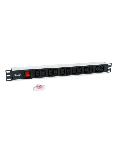 Equip 333318 unità di distribuzione dell'energia (PDU) 12 presa(e) AC 1U Nero, Argento