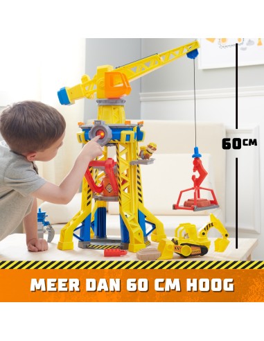 Rubble & Crew, Torre del Cantiere Generale, set di gioco con personaggio di Rubble, luci e suoni, bulldozer giocattolo e sabbia