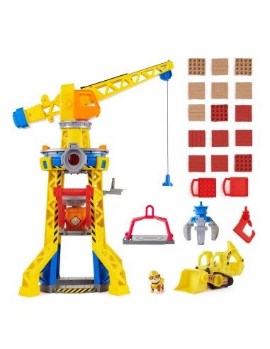 Rubble & Crew, Torre del Cantiere Generale, set di gioco con personaggio di Rubble, luci e suoni, bulldozer giocattolo e sabbia