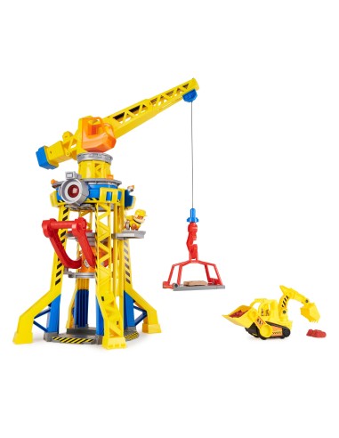 Rubble & Crew, Torre del Cantiere Generale, set di gioco con personaggio di Rubble, luci e suoni, bulldozer giocattolo e sabbia