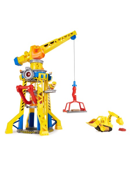 Rubble & Crew, Torre del Cantiere Generale, set di gioco con personaggio di Rubble, luci e suoni, bulldozer giocattolo e sabbia