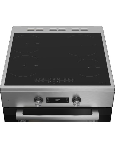 Beko Cucina a libera installazione inox, forno elettrico 6 funzioni, piano cottura induzione 4 zone, 60x60, Classe A