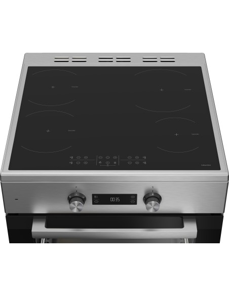 Beko Cucina a libera installazione inox, forno elettrico 6 funzioni, piano cottura induzione 4 zone, 60x60, Classe A