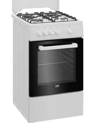 Beko FSG522DWC Cucina Gas Nero, Bianco