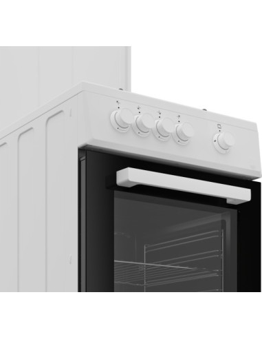 Beko FSG522DWC Cucina Gas Nero, Bianco