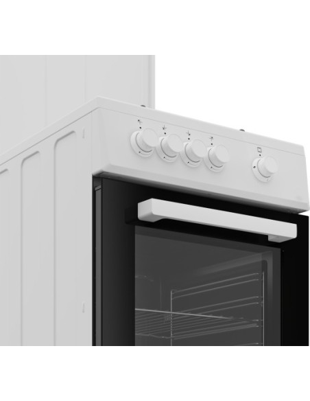 Beko FSG522DWC Cucina Gas Nero, Bianco