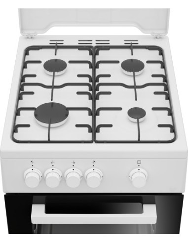 Beko FSG522DWC Cucina Gas Nero, Bianco