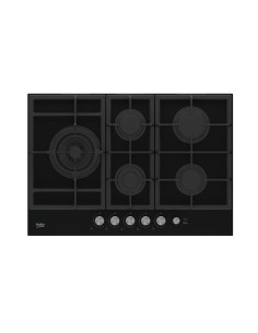 Beko HILL 75235 S piano cottura Nero Da incasso 75 cm Gas 5 Fornello(i)