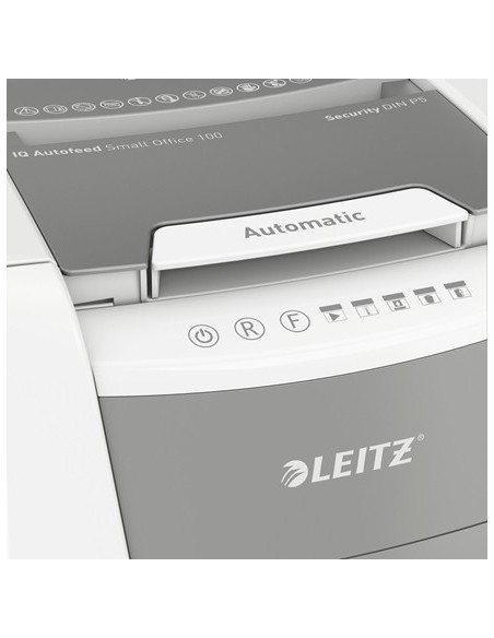 Leitz 80120000 distruggi documenti Taglio a frammenti 22 cm Grigio, Bianco