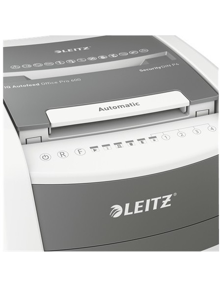 Leitz 80170000 distruggi documenti Triturazione incrociata 22,3 cm Grigio, Bianco