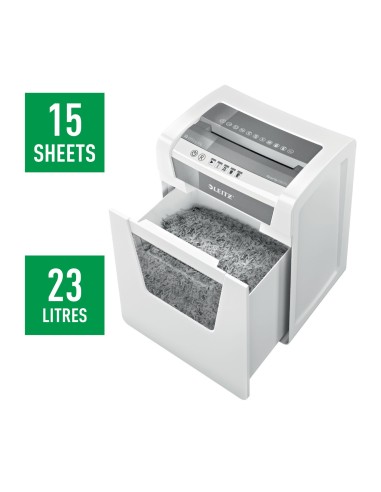 Leitz 80030000 distruggi documenti Triturazione incrociata 22,3 cm Bianco