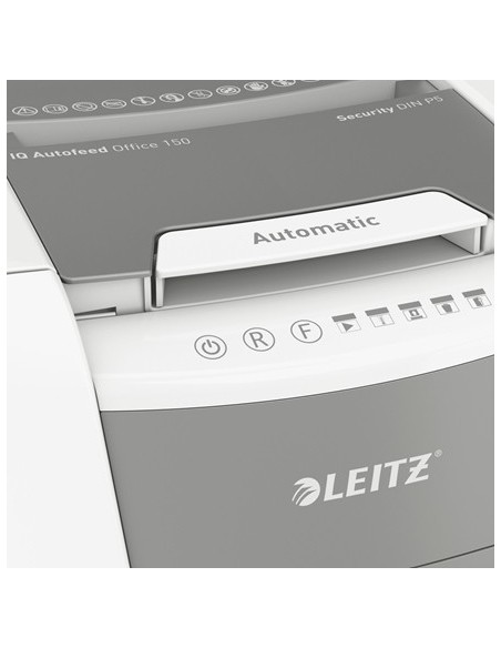 Leitz 80140000 distruggi documenti Taglio a frammenti 22 cm Grigio, Bianco