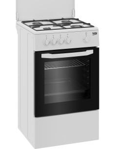 Beko Cucina CSG42009DW, (LxDxA) 50x50x85, Bianca, Forno a gas + grill, piano cottura a gas 4 zone, Coperchio in metallo 2