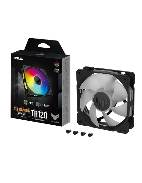 ASUS TUF Gaming TR120 ARGB Fan - Single Pack Case per computer Ventilatore 12 cm Nero ASUS TUF Gaming TR120 ARGB Fan - Single Pack Case per computer Ventilatore 12 cm Nero