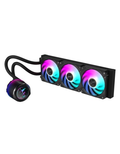 GIGABYTE AORUS WATERFORCE X II 360 Raffreddamento a liquido per CPU AIO - 3x ventole ARGB da 120 mm, LCD a colori, DAISY-CHAIN,