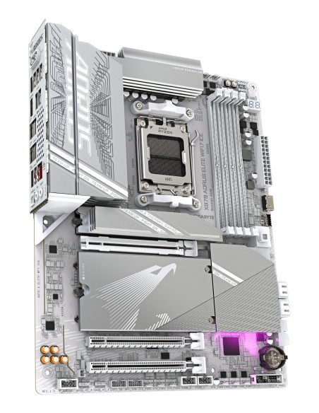 GIGABYTE X870 AORUS ELITE WIFI7 ICE Scheda Madre - Supporta CPU AMD Ryzen 9000, 16+2+2 fasi VRM digitale, fino a 8200MHz DDR5