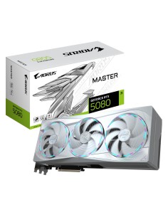 GIGABYTE AORUS GeForce RTX 5080 MASTER ICE 16G Scheda Grafica - 16GB GDDR7, 256 bit, PCI-E 5.0, 2805MHz Core Clock, 3 x DP