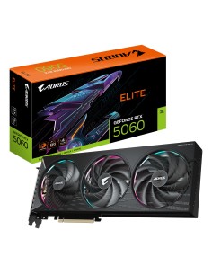 GIGABYTE AORUS GeForce RTX 5060 ELITE 8G Scheda Grafica - 8GB GDDR7, 128bit, PCI-E 5.0, 2722 MHz Frequenza core, 3 x