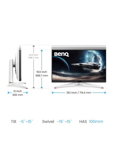 BenQ EX321UX Monitor PC 80 cm (31.5") 3840 x 2160 Pixel 4K Ultra HD LED Bianco