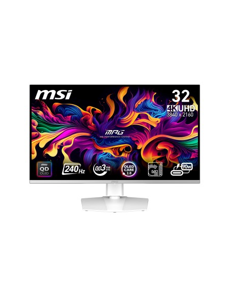 MSI MPG 321URXW QD-OLED Monitor PC 80 cm (31.5") 3840 x 2160 Pixel 4K Ultra HD Bianco