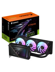 GIGABYTE AORUS GeForce RTX 5080 XTREME WATERFORCE 16G Scheda Grafica - 16GB GDDR7, 256 bit, PCI-E 5.0, 2805MHz Core Clock, 3 x
