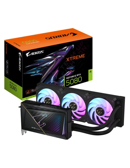 GIGABYTE AORUS GeForce RTX 5080 XTREME WATERFORCE 16G Scheda Grafica - 16GB GDDR7, 256 bit, PCI-E 5.0, 2805MHz Core Clock, 3 x
