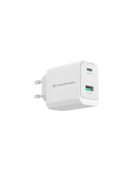 Conceptronic ALTHEA20W45 Caricabatterie per dispositivi mobili Universale Bianco AC Ricarica rapida Interno