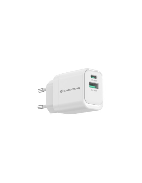 Conceptronic ALTHEA19W33 Caricabatterie per dispositivi mobili Universale Bianco AC Ricarica rapida Interno