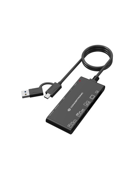 Conceptronic BIAN10B lettore di schede USB 3.2 Gen 1 (3.1 Gen 1) Type-A Type-C Nero