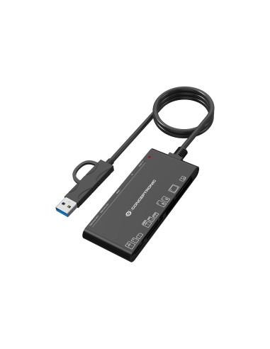 Conceptronic BIAN10B lettore di schede USB 3.2 Gen 1 (3.1 Gen 1) Type-A Type-C Nero