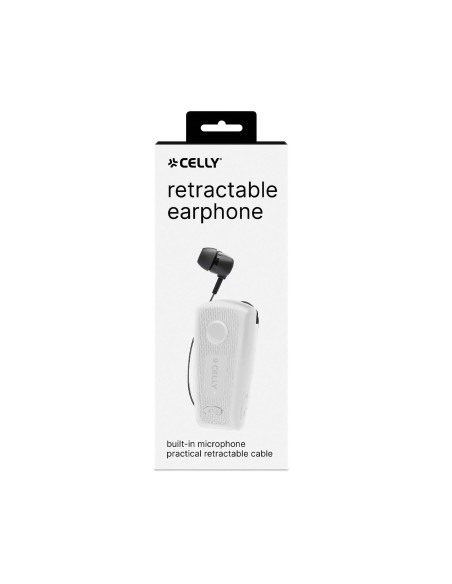 Celly BHCLIP Auricolare Cablato In-ear Chiamate Musica Sport Tutti i giorni USB tipo-C Bianco