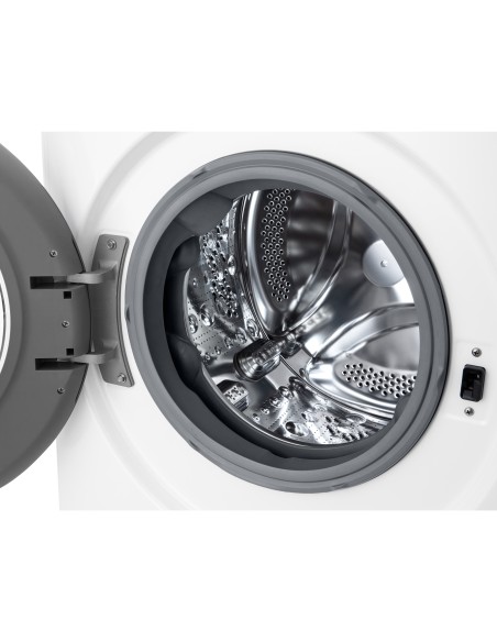 LG D4R5010TSWS Lavasciuga 10 6kg AI DD, Serie R5 Classe D, 1400 giri, TurboWash 360, Vapore, Eco Hybrid, Bianca