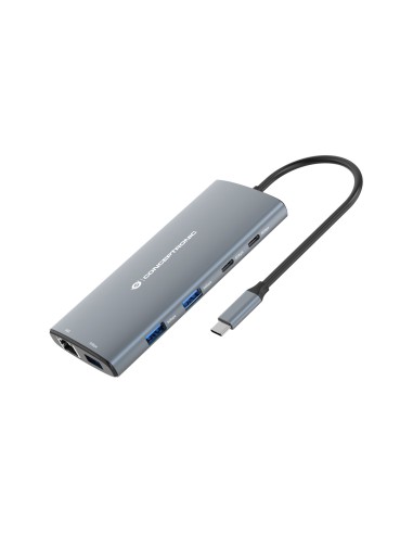 Conceptronic DONN06G replicatore di porte e docking station per laptop Cablato USB 3.2 Gen 1 (3.1 Gen 1) Type-C Grigio