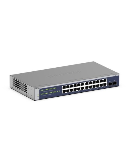 NETGEAR GS724Tv6 Gestito L2+ L3 Gigabit Ethernet (10 100 1000) 1U Blu, Grigio