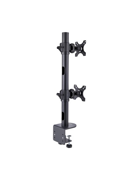StarTech.com Supporto da scrivania per 2 monitor impilati verticalmente, doppio 49", capacità totale 32 kg, morsetto a C,