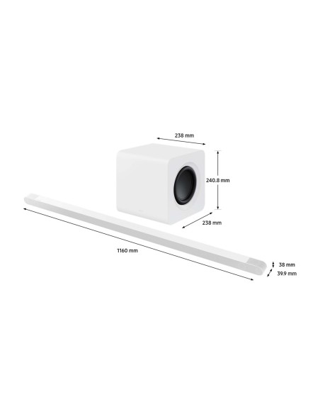 Samsung Soundbar HW-S801D ZF Serie S, 10 Speaker, Wireless Dolby Atmos, Audio a 3.1.2 Canali, Q-Simphony, Alexa integrato e